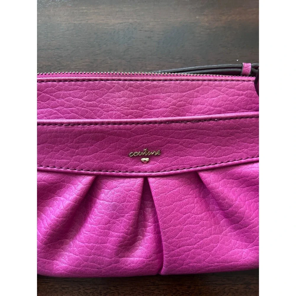 Vintage Juicy Couture Hot Pink Wristlet Clutch Pouch Purse Embellished‎ 